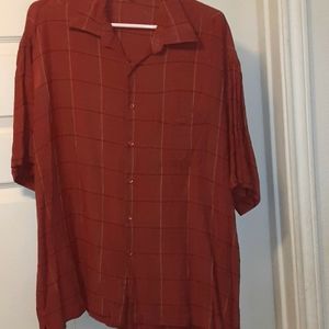 PERRY ELLIS LIGHT BROWN BUTTON DOWN SHIRT